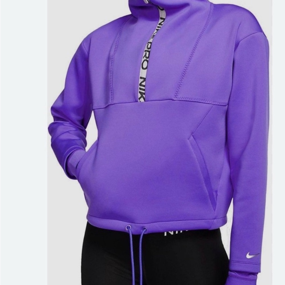 Nike Women's Purple High-Neck Hoodie